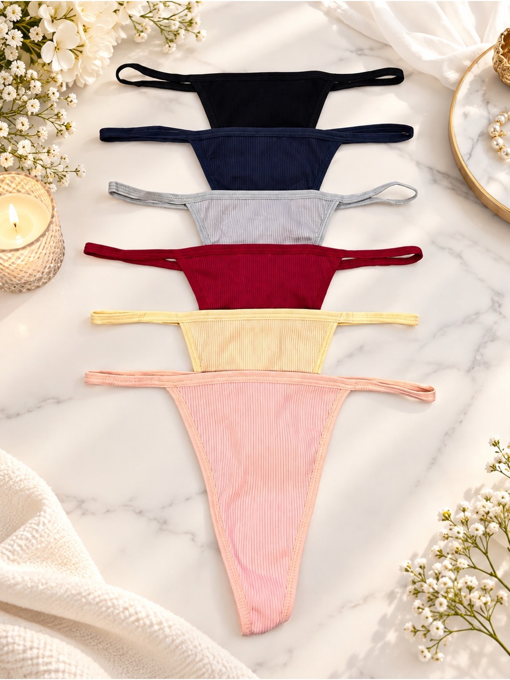 6Pcs G-String Breathable Underwear